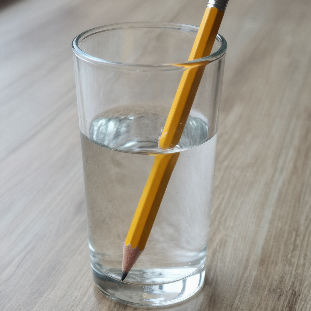 Pencil in Glass of Water
